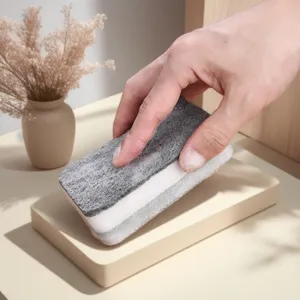 Spugna per pulizia cucina bifacciale, spugna per piatti addensata per uso domestico.