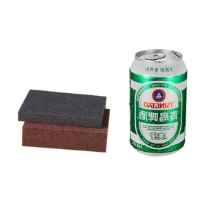 High density emery sponge cleaning pad for kitchen pot rust removal and stubborn dirt.
