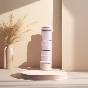 Minimalist travel cream container set stackable portable cosmetic jar for daily use