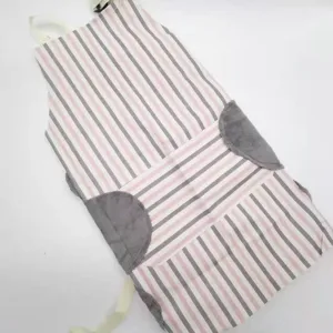 Tablier imperméable à rayures avec poches en polaire essuie-mains, tablier de cuisine sans manches.