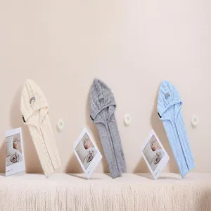 Vue détaillée du bonnet de serviette séchage rapide absorbant épais pour soins capillaires doux