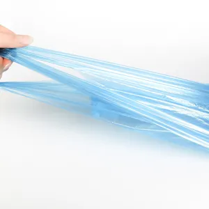 Disposable vest-style garbage bag, large blue plastic trash bag for home use and daily storage.