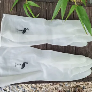 Household dishwashing waterproof rubber gloves, durable and anti-slip for daily housework.