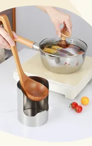 Supporto per mestolo in acciaio inossidabile organizer da cucina per posate.