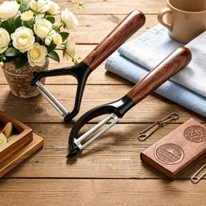 Stainless Steel Fruit Vegetable Peeler Wood Grain Handle Kitchen Peeling Tool Potato Carrot Peeler Household Kitchen Gadget