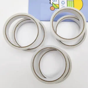 Rollos de cinta de doble cara blanca para oficina y escuela, cinta adhesiva de papel fina.