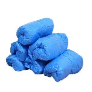 Copriscarpe usa e getta in plastica PE blu ispessita, antipolvere e impermeabile per la casa.