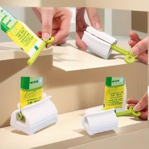 Japanese style toothpaste squeezer holder rolling dispenser for daily facial cleanser cream