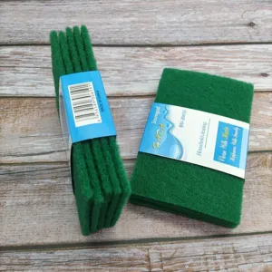 Spugna per pulizia cucina tampone per scouring verde pesante spazzola per piatti.