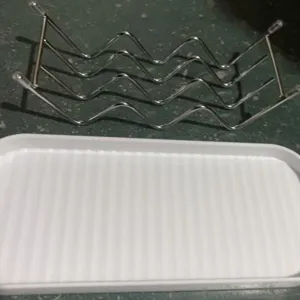Badezimmer Seifenhalter mit Plastik Abtropfschale und Metall Wellenregal fur Zuhause.