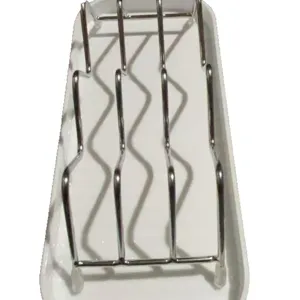 Weißer Kunststoff-Abtropfschale mit Metallgitter für Seife Schwamm Bad Organizer Regal