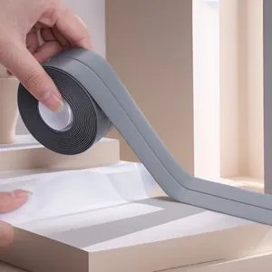 Waterproof caulk strip tape for kitchen sink, bathroom tub and wall corner joint sealing.