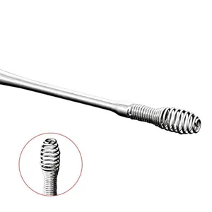 Stainless steel spring ear pick spiral ear cleaning tool, durable earwax removal tool.