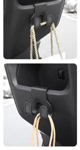 Universal motorcycle front double hook storage hanger rack for electric vehicle scooter storage box.