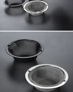 Stainless steel kitchen sink strainer mesh anti-clogging drain filter for food residue