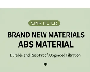 Filtre d'évier en ABS affichage des détails et caractéristiques pour pièce de rechange.
