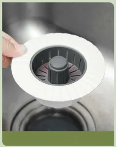 Panier filtre pour evier de cuisine avec noyau de rebond pour bassin a legumes.