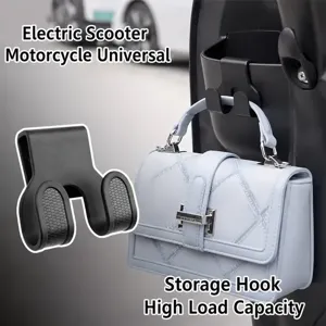 Universal Electric Vehicle Motorcycle Front Hook ABS Plastic Double Storage Hook Rack Portable Convenient Car Hang Holder
