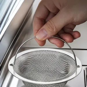 Rostfreier Stahl Küche Spülen-Sieb Netz Anti-Verstopfung Abfluss Filter Korb Mit Griff Für Gemüse Waschbecken