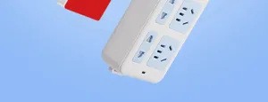 Punch-free wall mounted power strip holder socket fixer transparent traceless sticker details