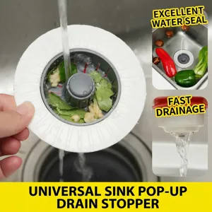 Panier de filtre de vidange pop-up pour évier de cuisine, bouchon anti-colmatage.