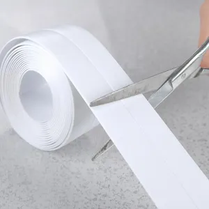 White waterproof mold-proof sealing tape for kitchen bathroom sink gap and toilet waterproof strip