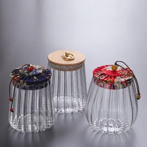 Retro Japanese Style Glass Storage Jar Sealed Canister Coffee Bean Dried Fruit Organizer Kitchen Container