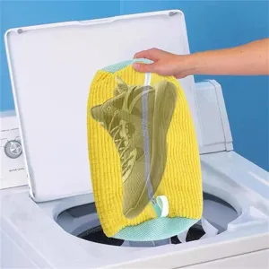 Netwerk schoenenwaszak voor wasmachine, duurzame anti-deformatie rits waszak voor schoenen.