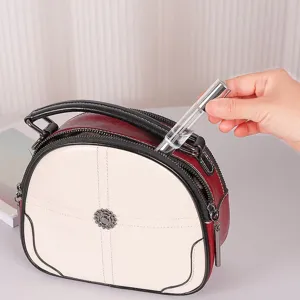 Tragbarer Reise Parfüm Zerstäuber Sprühflasche mit stilvoller zweifarbiger Handtasche für Alltag.