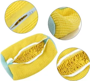 Chenille schoenenwaszak voor de wasmachine, handige anti-deformatie mesh beschermtas.