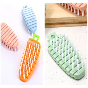 Flessibile carota verdura spazzola di pulizia cucina casa silicone frutta spazzola dettaglio