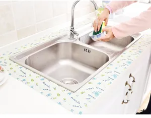 Kitchen sink waterproof sticker detail, anti-mold and moisture-proof border tape for basin.