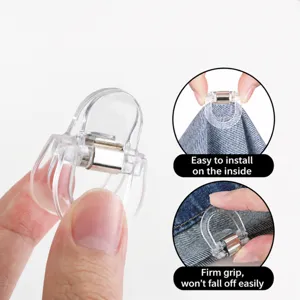 Handige transparante broekzoomclip, onzichtbare gesp voor jeans en alle wijde broeken.