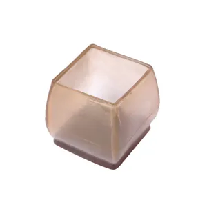 Thickened silicone chair leg protectors square furniture foot covers non-slip mute pads