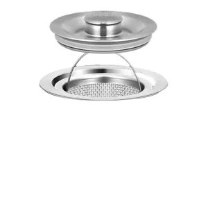 Stainless steel kitchen sink strainer basket, thickened drain filter for washing basin.