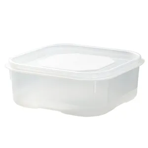 Transparent Plastic Food Storage Container With Lid Airtight Kitchen Refrigerator Freezer Meal Prep Food Box