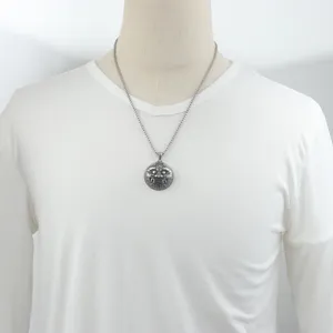 Men vintage tiger head pixiu pendant necklace titanium steel sweater chain main view