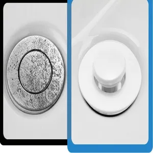 Tappo di scarico pop-up per lavabo accessorio di ricambio per lavandino a pressione.