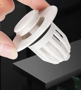 Nucleo di ricambio per tappo di scarico a pressione in plastica bianca per lavandino