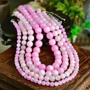 Natural stone purple kunzite bead necklace multi-layer women choker fashion jewelry.