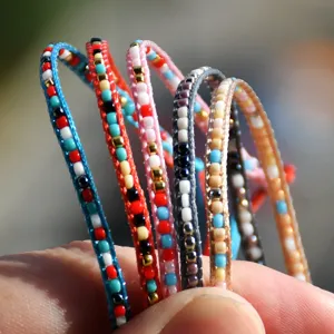 Bracciali intrecciati con perline Miyuki colorate, gioielli da polso fatti a mano minimalisti