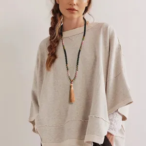 Vintage natuurstenen kralen lange trui ketting ketting voor vrouwen bohemien