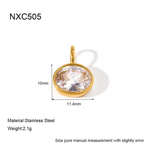 Minimalist stainless steel bezel-set zircon pendant detail view, elegant jewelry accessory.