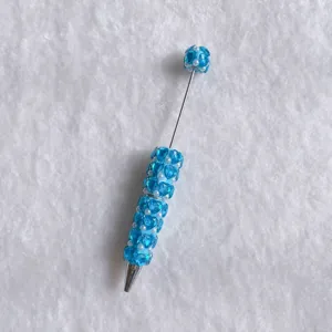 Penna a sfera con perline di strass a cuore DIY penna di cancelleria di cristallo