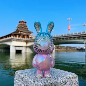 Mini USB Handheld Cartoon Kaninchen Ventilator Desktop tragbares Kuehlgeraet now