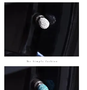 Rhinestone car tire valve caps sparkling crystal dust caps universal auto wheel accessories