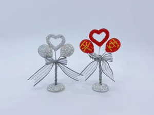 Glitzernde Strass Ballon Form Auto und Desktop Ornament Kristall Dekoration Geschenk