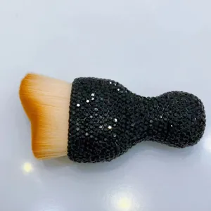 Black rhinestone car interior duster soft bristle brush for dashboard cleaning tool