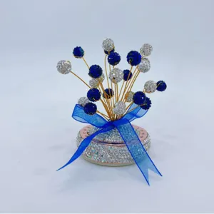 Kristal Strass Auto Dashboard Ornament Gipskruid Bloemenboeket Lichte Luxe Auto Interieur Decor Accessoires