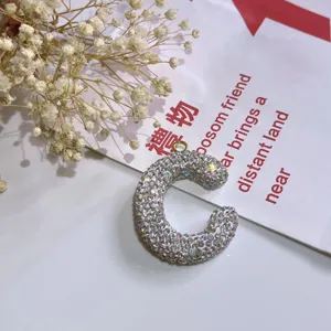 Glitzernde Strass Buchstabe C Schlüsselanhänger glänzende Taschen Anhänger Accessoires